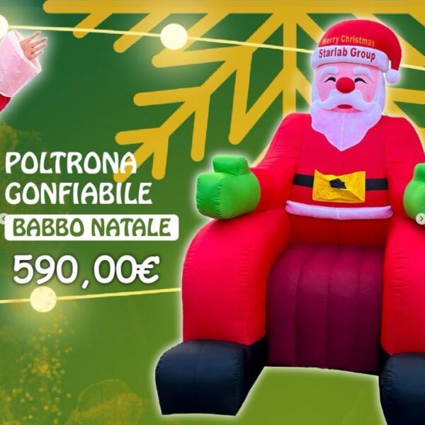 Poltrona gonfiabile di Babbo Natale